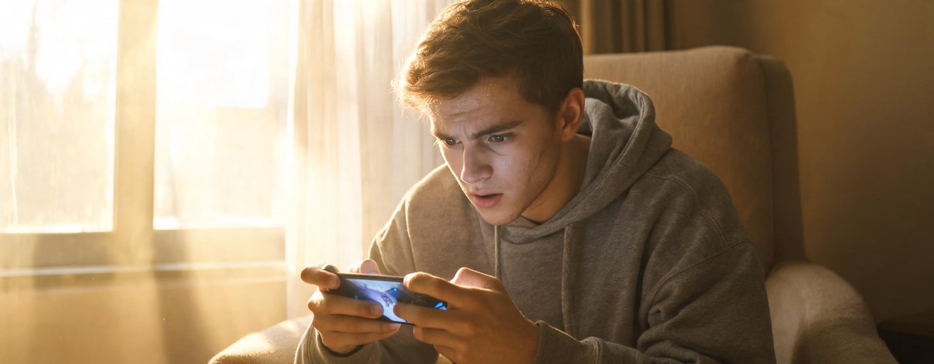 Mobile gaming heat setup showing a phone in use during a warm long session without a cooling accessory