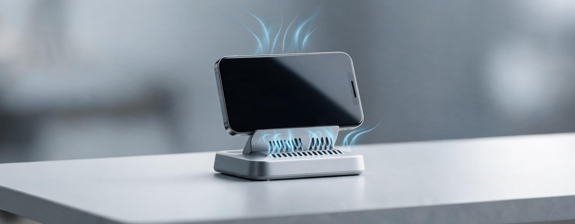 A laptop on a desk, illustrating the need for a cooling laptop stand to manage heat during intensive tasks.