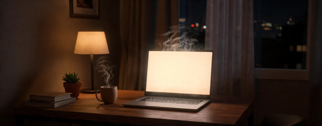 Gamer investigating CS2 laptop overheating during a sustained high-frame-rate competitive session