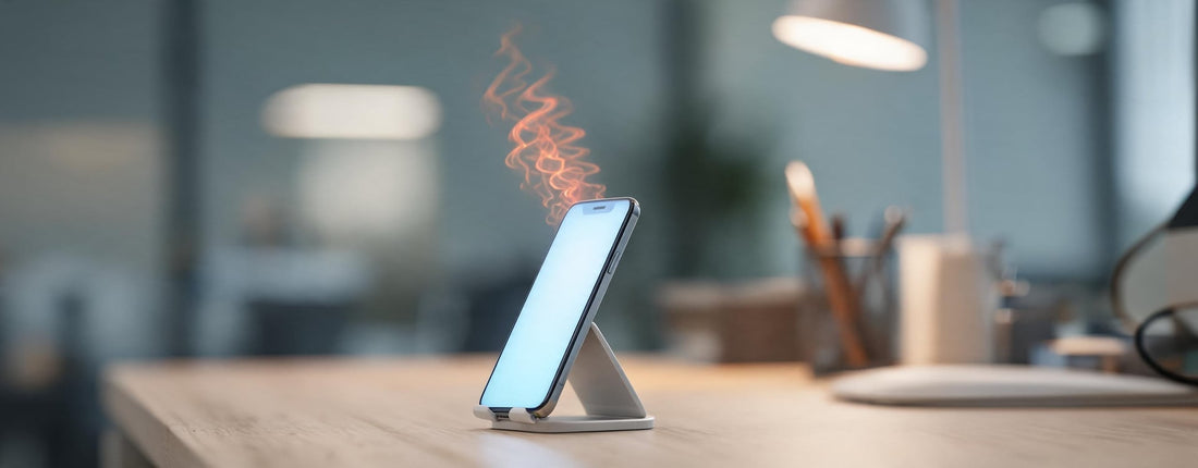 A person's hands holding a smartphone during an intense gaming session, highlighting the need for effective phone cooling.