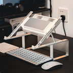 KryoZon H4 PRO cooling stand side profile showing adjustable height and storage compartment