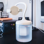 KryoZon S6 water-cooled phone stand showing built-in cooling loop and stable base design