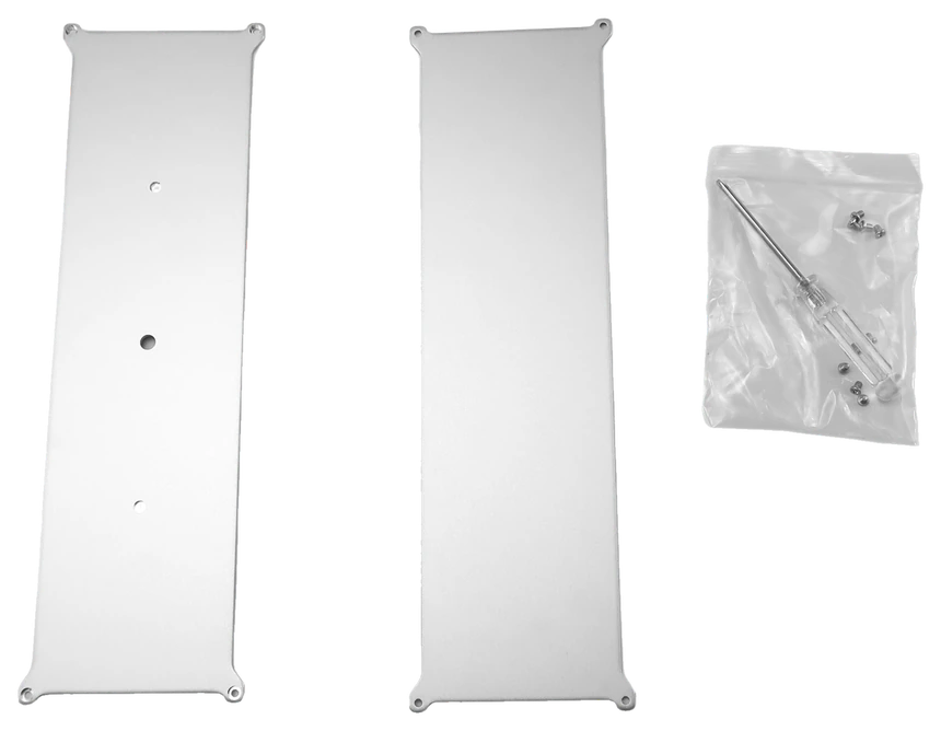 H4 PRO aluminum storage panels, screws, and screwdriver included in the box